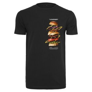 Mister Tee Tričko 'A Burger'  světle béžová / tmavě hnědá / hořčicová / světle zelená / černá