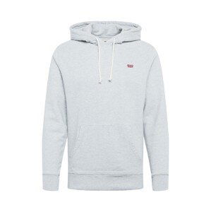 LEVI'S Mikina 'NEW ORIGINAL HOODIE NEUTRALS'  šedá / červená / bílá