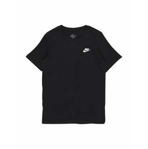 Nike Sportswear Tričko  černá / bílá