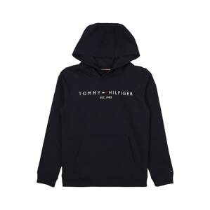 TOMMY HILFIGER Mikina  bílá / tmavě modrá / ohnivá červená