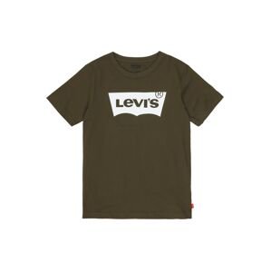 LEVI'S Tričko 'Batwing Tee'  olivová / tmavě hnědá / bílá