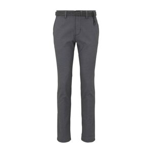 TOM TAILOR DENIM Chino kalhoty  antracitová / bílá