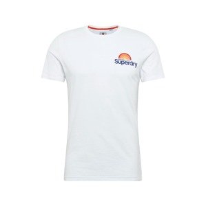 Superdry Tričko  offwhite / námořnická modř / pastelově červená / žlutá / oranžová