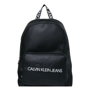 Calvin Klein Jeans Batoh 'CAMPUS'  černá / bílá