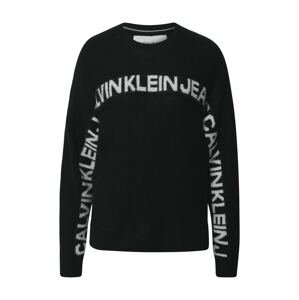 Calvin Klein Jeans Pullover  černá / bílá
