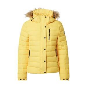 Superdry Zimní bunda  žlutá / černá / béžová