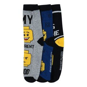 LEGO WEAR Ponožky  námořnická modř / šedý melír / modrá / žlutá