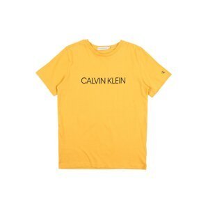 Calvin Klein Jeans Tričko  žlutá / černá