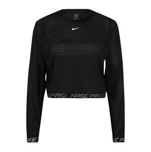 NIKE Funkční tričko  černá / bílá