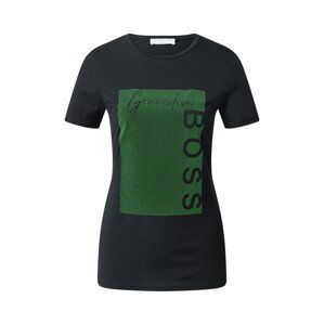BOSS Casual T-Shirt  černá / zelená