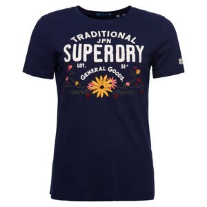 Superdry Tričko 'Folk'  marine modrá / mix barev