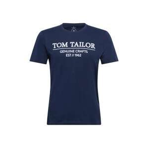 TOM TAILOR Tričko  námořnická modř / bílá