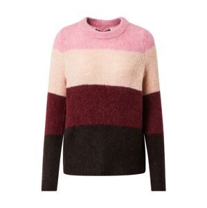 VERO MODA Svetr  hnědá / pink / růžová / červená