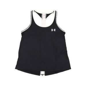 UNDER ARMOUR Sportovní top 'Knockout'  černá / bílá