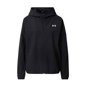 UNDER ARMOUR Sportovní bunda  černá / bílá