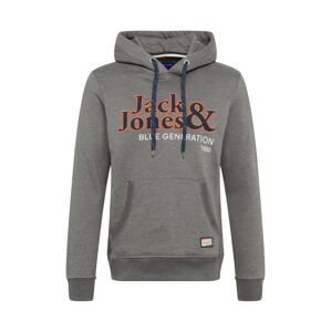 JACK & JONES Mikina 'LARS'  tmavě šedá / tmavě modrá / bílá / korálová