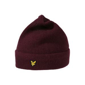 Lyle & Scott Čepice 'Racked Rib'  burgundská červeň / žlutá / černá