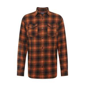 JACK & JONES Košile 'WESTERN'  černá / oranžová