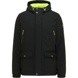 MO Zimní bunda  černá / svítivě zelená