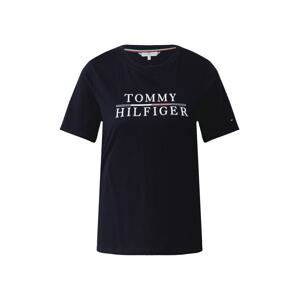 TOMMY HILFIGER Tričko  marine modrá / světle červená / bílá