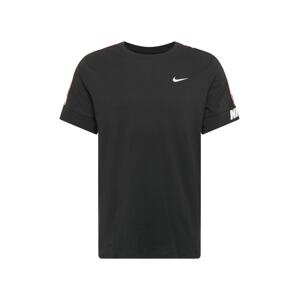 Nike Sportswear Tričko  černá / bílá / červená