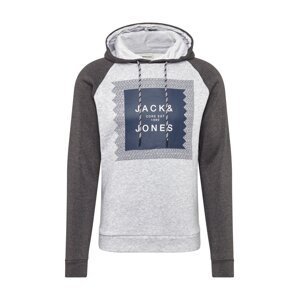 JACK & JONES Mikina 'Retail'  tmavě šedá / světle šedá / bílá / námořnická modř