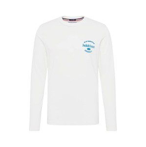 JACK & JONES Tričko 'Jorlars'  offwhite / modrá