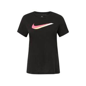 NIKE Funkční tričko  černá / pink / světle žlutá