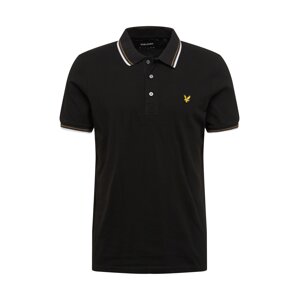 Lyle & Scott Tričko  černá / bílá / pastelově oranžová / zlatě žlutá