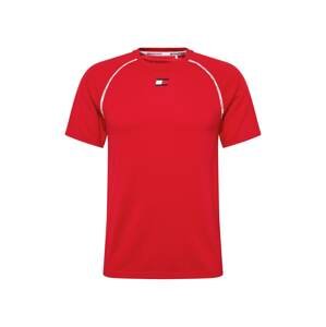 Tommy Sport Funkční tričko 'PIPING'  červená