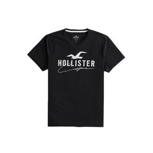 HOLLISTER Tričko  černá / bílá