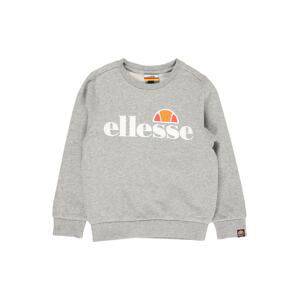 ELLESSE Mikina 'Suprios'  šedá / oranžová / oranžově červená / bílá