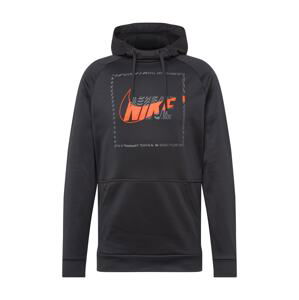 NIKE Sportovní mikina  černá / šedá / tmavě oranžová