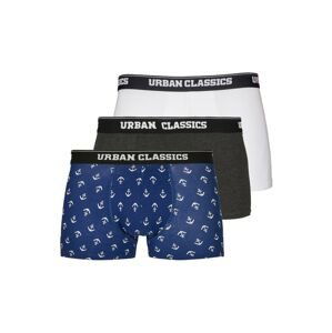 Urban Classics Boxerky  námořnická modř / tmavě šedá / černá / bílá