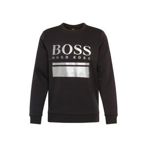 BOSS ATHLEISURE Mikina 'Salbo 1'  černá / stříbrná