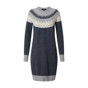 VERO MODA Strickkleid  marine modrá / šedá / krémová