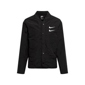 Nike Sportswear Přechodná bunda  černá / bílá