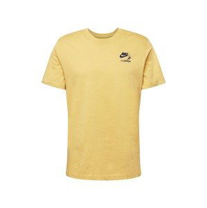 Nike Sportswear Tričko 'AIRATHON'  zlatě žlutá / námořnická modř