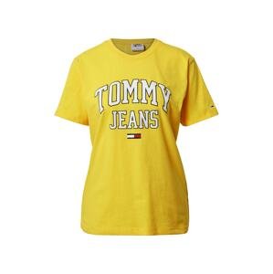 Tommy Jeans Tričko 'Collegiate'  žlutá / bílá / červená / námořnická modř
