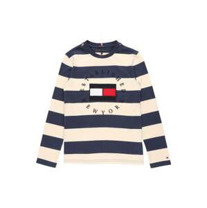 TOMMY HILFIGER Tričko  béžová / noční modrá / červená