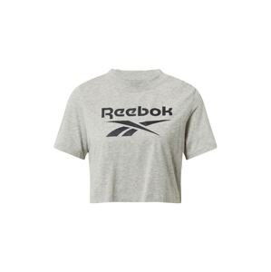 Reebok Sport Funkční tričko 'TE Tape Pack'  šedý melír / černá