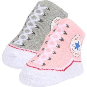 CONVERSE Ponožky 'Chuck Taylor'  pink / šedá / mix barev