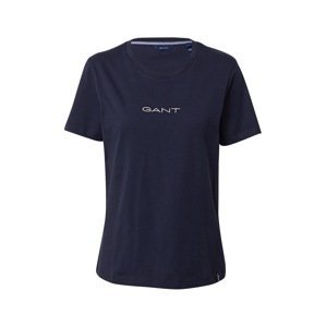 GANT T-Shirt  tmavě modrá / bílá