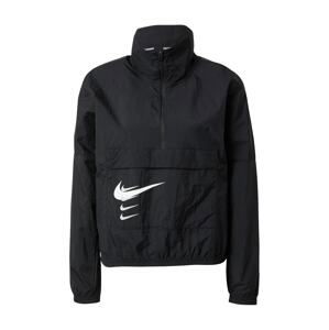 NIKE Sportovní bunda  černá / bílá