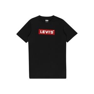 LEVI'S Tričko  černá / ohnivá červená / bílá