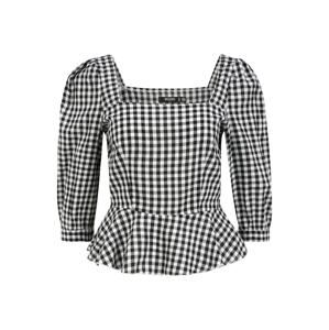 Missguided Tall Halenka 'GINGHAM'  černá / bílá