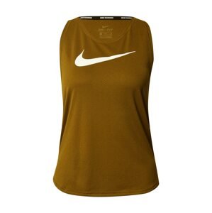 NIKE Sportovní top  khaki / bílá