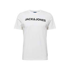 JACK & JONES Tričko 'HISTORY'  černá / bílá