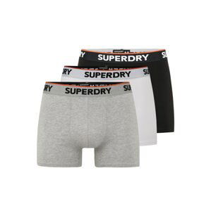 Superdry Boxerky 'CLASSIC'  bílá / černá / šedý melír