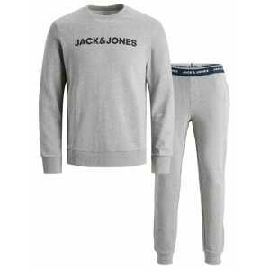 JACK & JONES Joggingová souprava  noční modrá / šedý melír / bílá